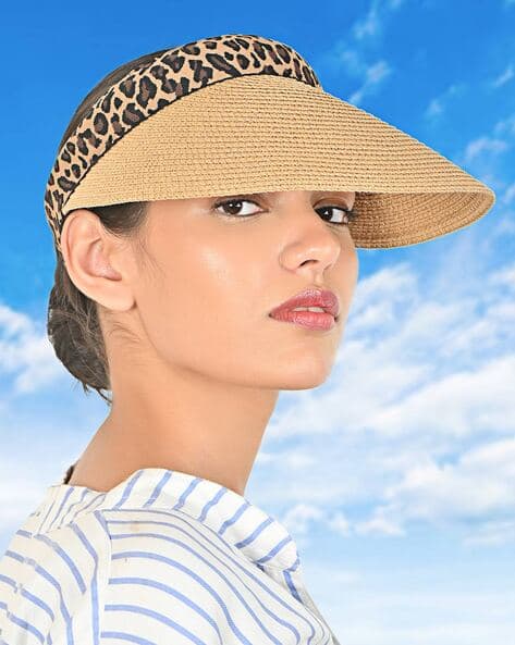Women Summer Beach Sun Hat with Pearl Accent