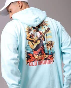 Men Graphic Print Oversized Fit Hoodie-image-39
