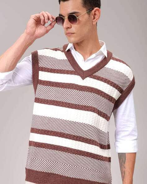 Buy White Brown Sweaters Cardigans for Men by The Indian