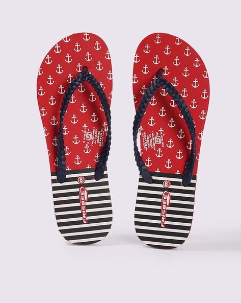 Buy Red Flip Flop Slippers for Women by FRISBEE Online