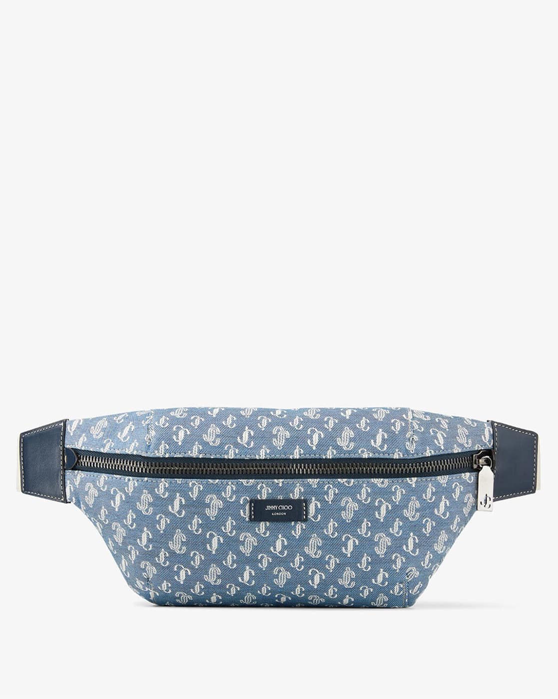 【送料&関税込】Jimmy Choo Finsley Fanny Pack Finsley | Black Leather Belt Bag with Embossed Stars | New