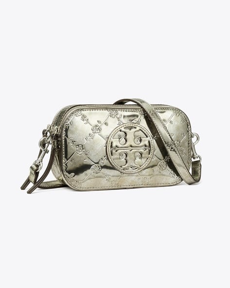 Buy Tory Burch Mini Miller Metallic Floral-Embossed Crossbody Bag