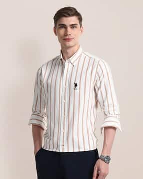 u.s. polo assn. Men Striped Regular Fit Cotton Shirt-picture-15