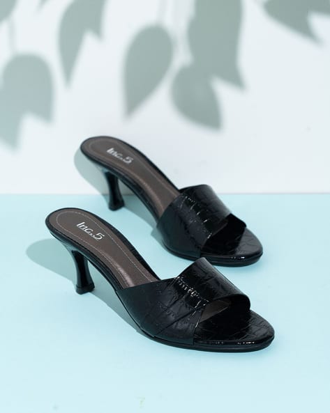 Kitten Heeled Sandals with Synthetic Upper