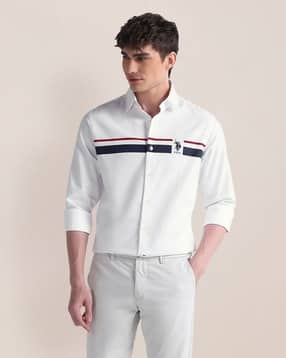 u.s. polo assn. Men Striped Print Slim Fit Shirt-picture-25