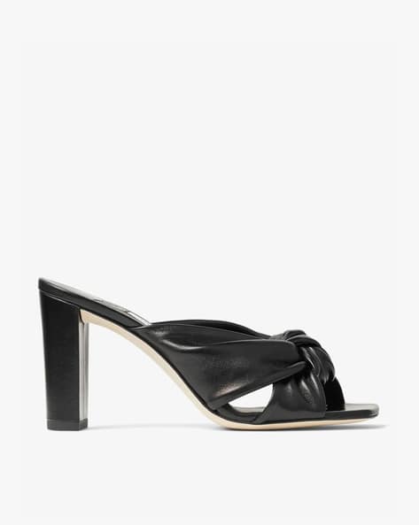 Buy Jimmy Choo Avenue 85 Nappa Leather Mules | Black Color Women