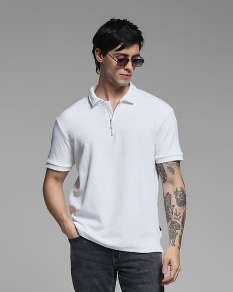 JACK & JONES Premium Men Printed Regular Fit Polo T-Shirt