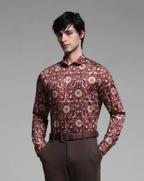 JACK & JONES Premium Men Floral Print Slim Fit Shirt