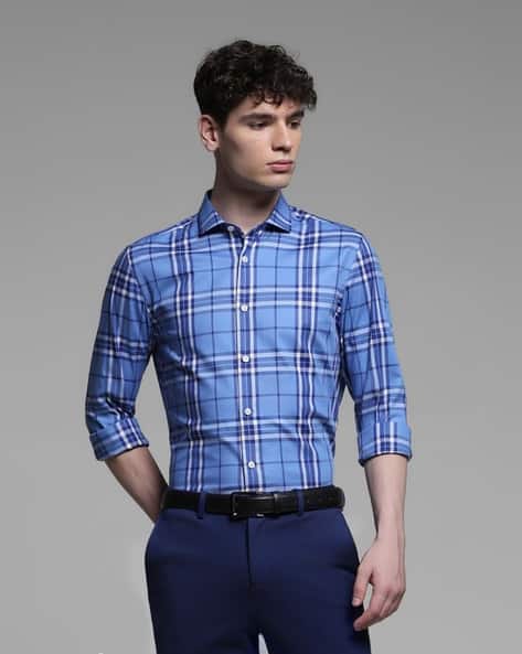 JACK & JONES Premium Men Checked Slim Fit Shirt