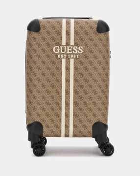 guess Brand Print Trolley Bag with TSA Lock-picture-31