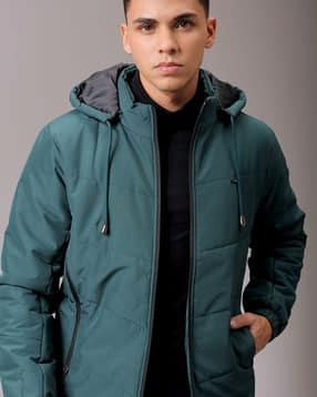 the indian garage co Men Hooded Slim Fit Winter Jacket-picture-16