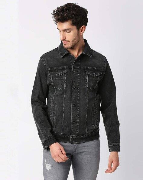Pepe Jeans Men Washed Regular Fit Trucker Jacket
