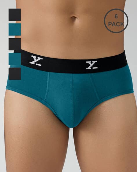 Buy XYXX Men Pack of 6 Briefs with Ela Online | Ajio.com