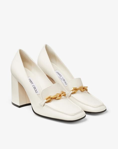 Buy Jimmy Choo Diamond Tilda Leather Pumps | Off-White Color