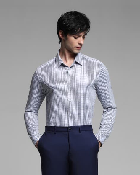 JACK & JONES Premium Men Striped Slim Fit Shirt