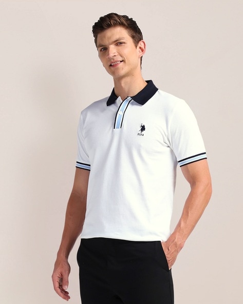 Men Slim Fit Cotton Polo T-Shirt