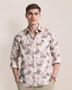 u.s. polo assn. Men Floral Print Regular Fit Cotton Shirt-picture-11