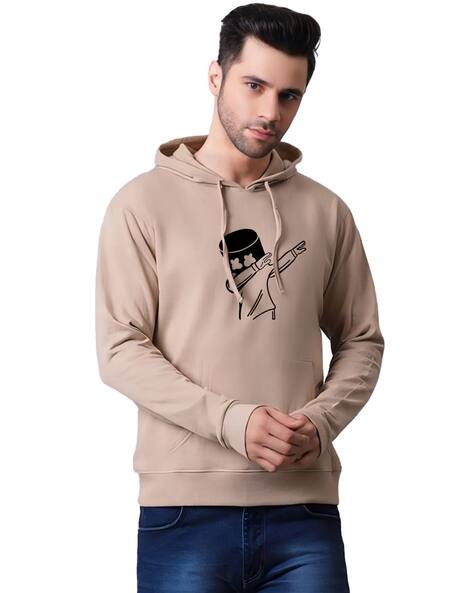 Buy Beige Sweatshirt Hoodies for Men by EARTHSTICK Online