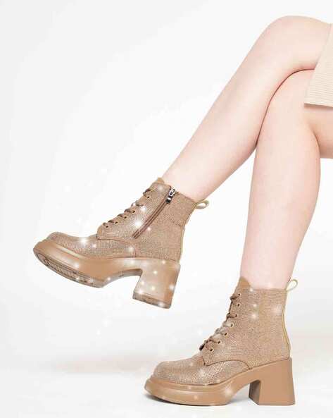 Truffle Collection Women Embellished Ankle-Length Boots