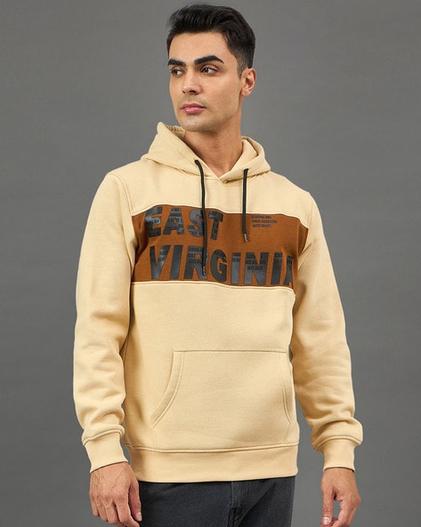 Men Colour block Hoodie