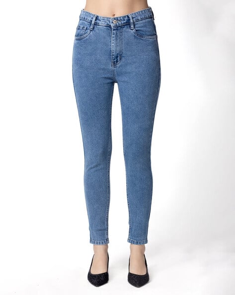 Ladies Jeans Omg Skinny Jeans Buy Medium Blue Jeans Jeggings For