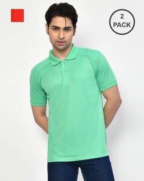 RQP Men's Short Sleeve T-Shirt - Regular Fit, 100% Cotton Vintage Washed Tee For Casual Wear