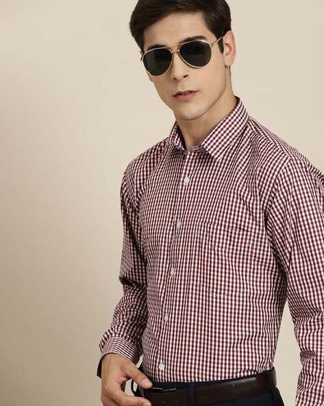 Hancock Men Checks Slim Fit Shirt