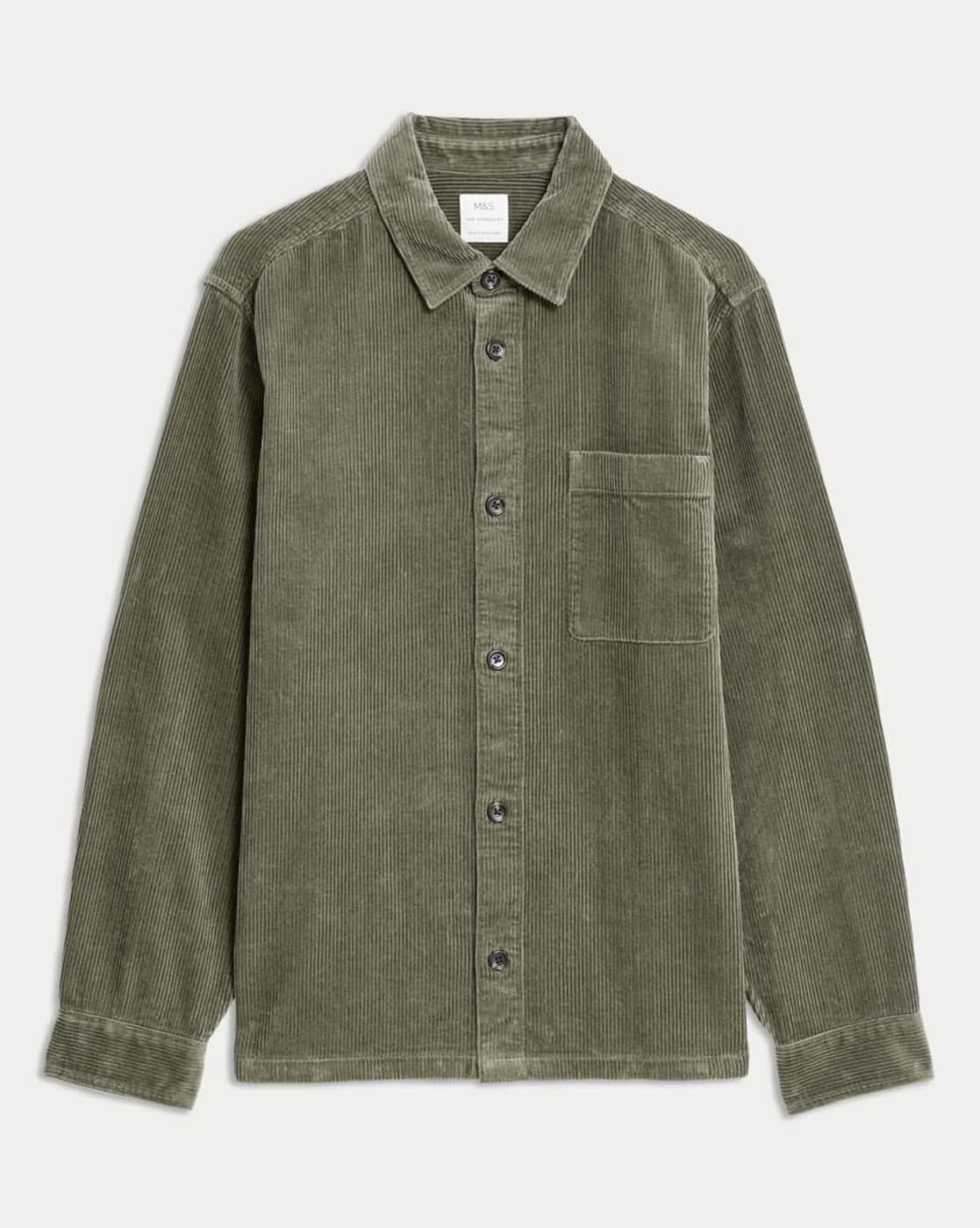 Supreme 25SS Washed Corduroy Shirt Sage