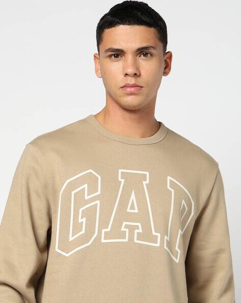 Logo Sweatshirt Gap Brown Crewneck Buy Brown Sweatshirt Hoodies