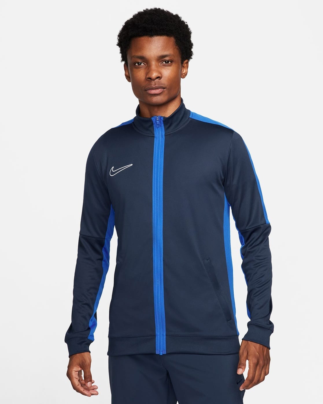 nike track jacket blue