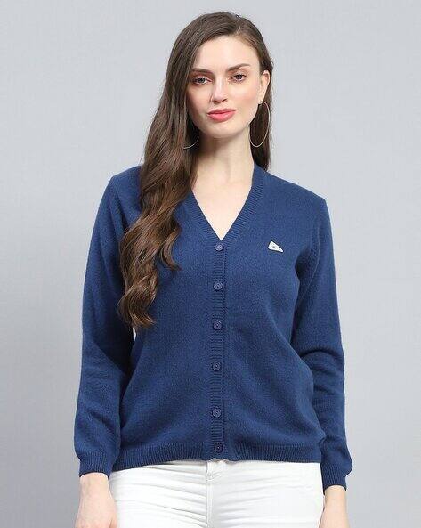 Buy Blue Sweaters Cardigans for Women by Monte Carlo Online