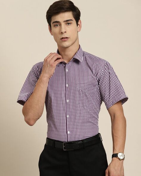 Hancock Men Checks Slim Fit Shirt