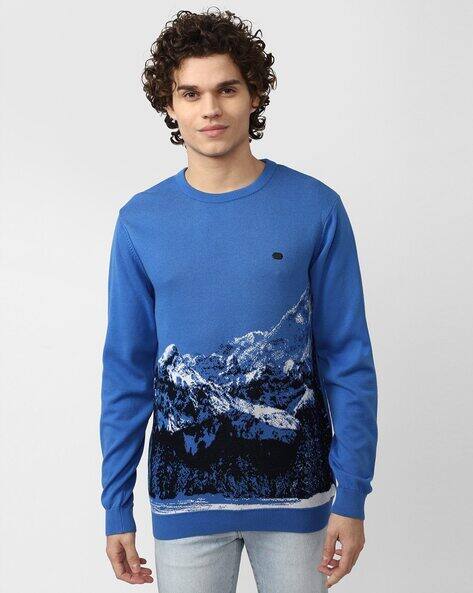 PETER ENGLAND Men Knitted Regular Fit Crew-Neck Sweater
