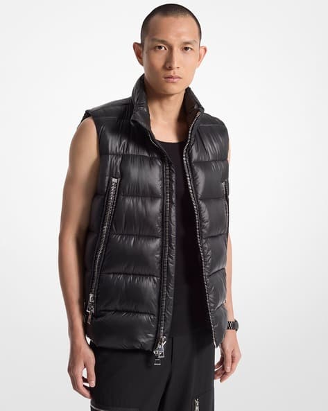 Buy Michael Kors Quilted Regular Fit Nylon Puffer Vest Black