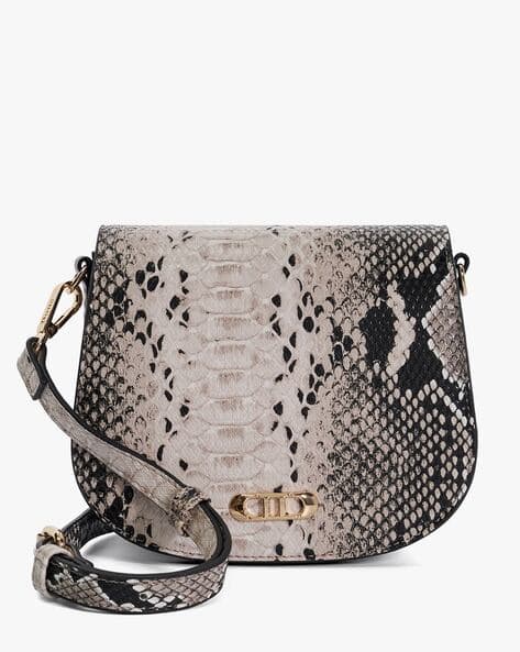 Dune London Women Croc-Embossed Sling Bag with Adjustable Strap