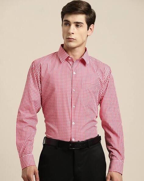 Hancock Men Checks Slim Fit Shirt