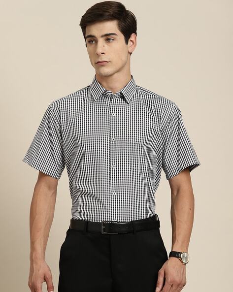 Hancock Men Checks Slim Fit Shirt