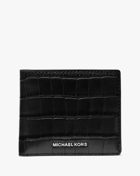Buy Michael Kors Hudson Embossed Leather Billfold Wallet Black