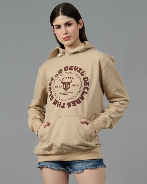 New Loose Devil Print Hoodies New Loose Devil Print Hoodies