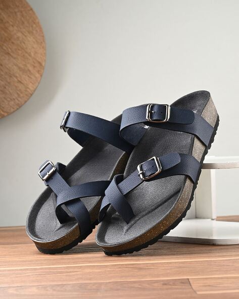 Men Double-Strap Flat Sandals