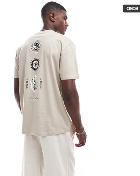 ASOS DESIGN Men Graphic Print Relaxed Fit Crew-Neck T-Shirt