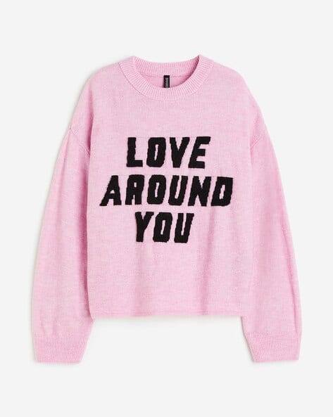 Women Dropped Shoulders Jacquard-Knit Jumper