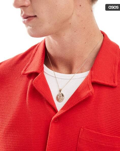 Men Gold-Plated Chain with Pendant