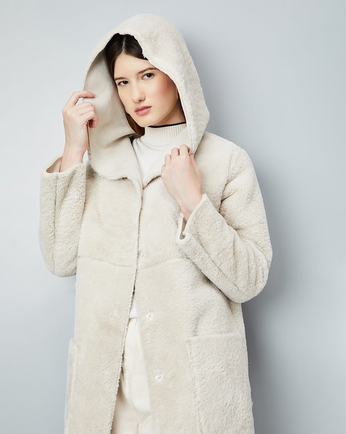 Esprit Collection Esprit Mantel Creme Winter Coat Esprit Teddy