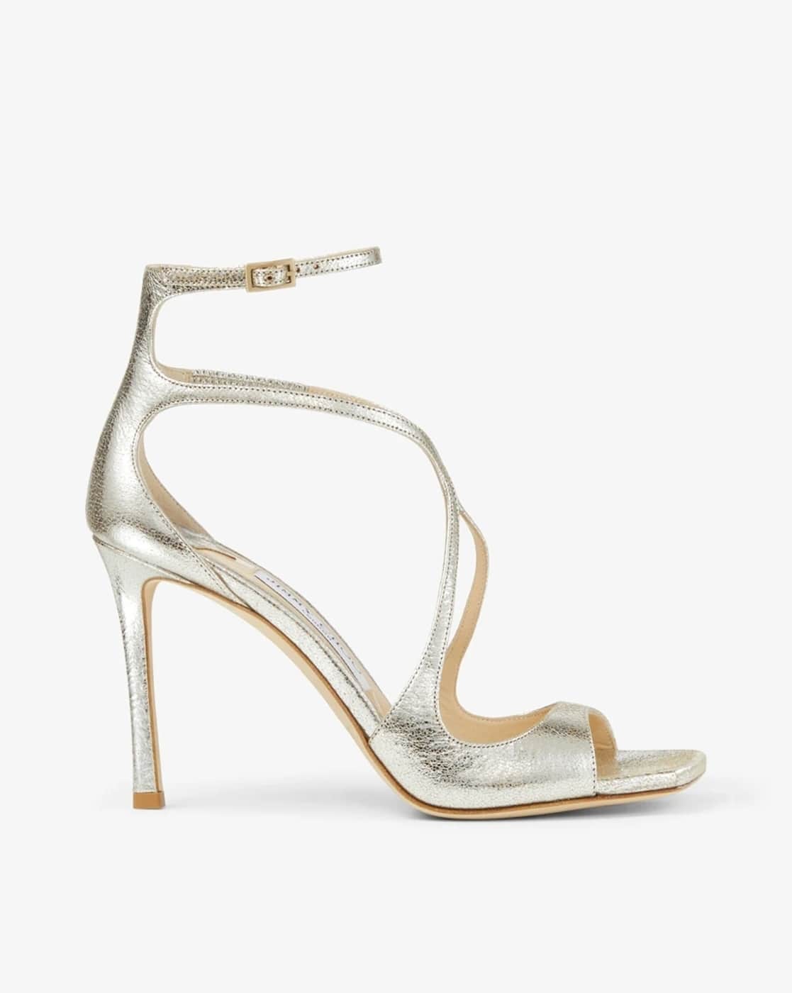 Buy Jimmy Choo Azia Glitter Sandals | Gold Color Women | AJIO LUXE