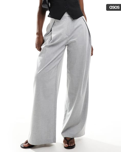 Buy Grey Trousers Pants for Women by ASOS DESIGN Online