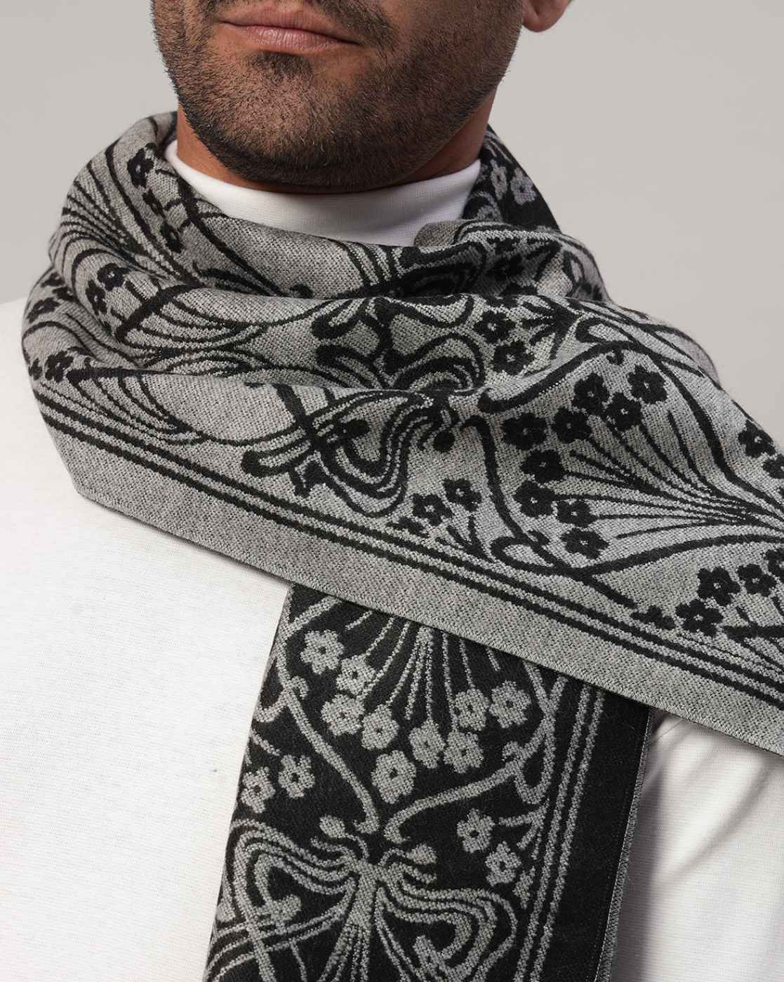 Buy Black Scarves for Men by Handicraft-palace Online