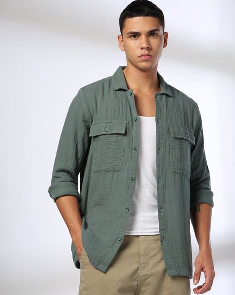 Buy Green Shirts for Men by DNMX Online