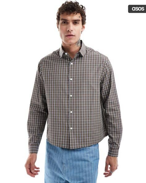 Men Checked Relaxed Boxy Fit Shirt