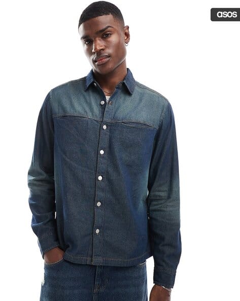 Buy Mid Blue Shirts for Men by ASOS DESIGN Online